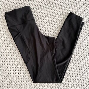 Old Navy Women's High-Waisted PowerSoft Full-Length Pocket Leggings - Black